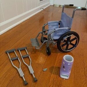 American Girl Doll Get Well Set Plus Wheelchair